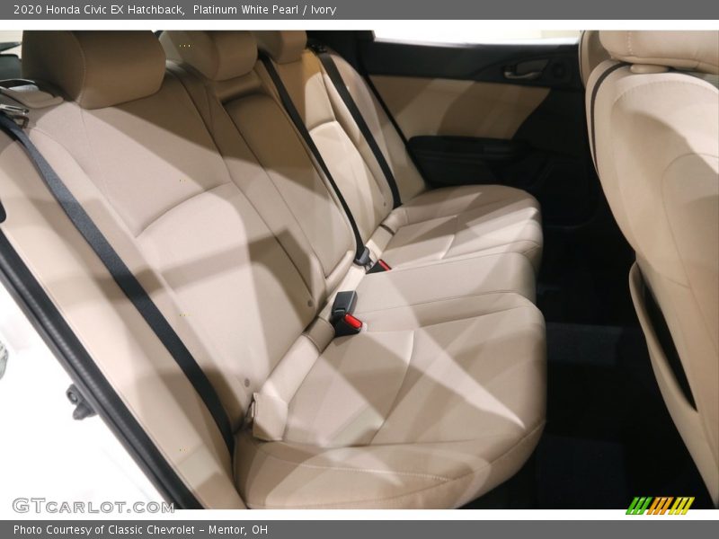 Platinum White Pearl / Ivory 2020 Honda Civic EX Hatchback