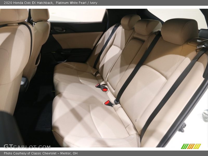 Platinum White Pearl / Ivory 2020 Honda Civic EX Hatchback