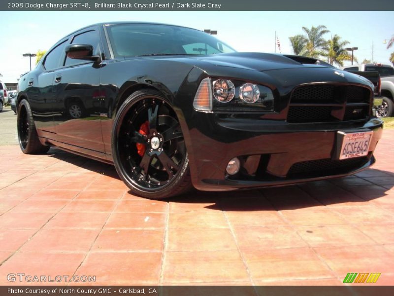 Brilliant Black Crystal Pearl / Dark Slate Gray 2008 Dodge Charger SRT-8
