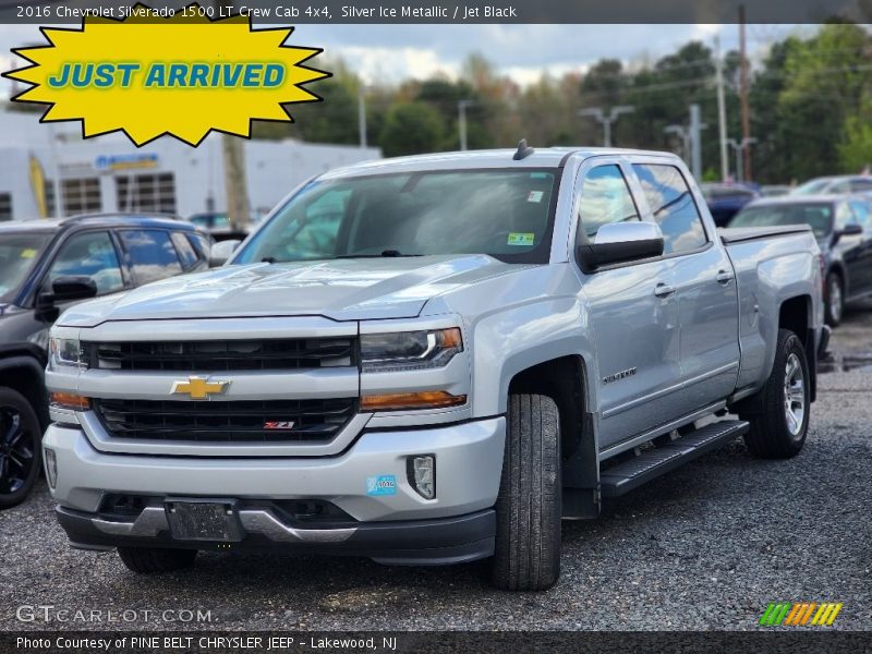 Silver Ice Metallic / Jet Black 2016 Chevrolet Silverado 1500 LT Crew Cab 4x4