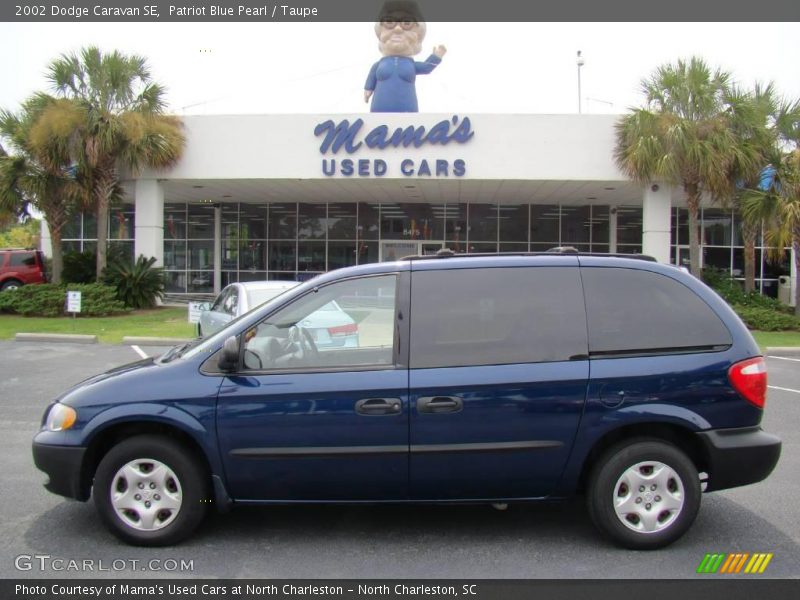 Patriot Blue Pearl / Taupe 2002 Dodge Caravan SE