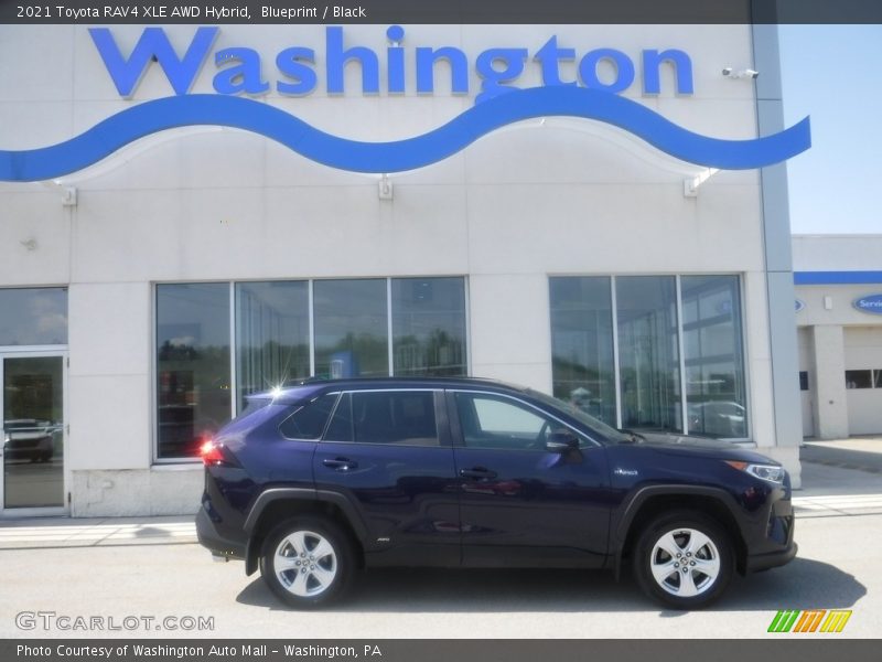 Blueprint / Black 2021 Toyota RAV4 XLE AWD Hybrid