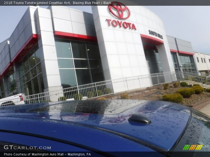 Blazing Blue Pearl / Black 2018 Toyota Tundra Limited CrewMax 4x4