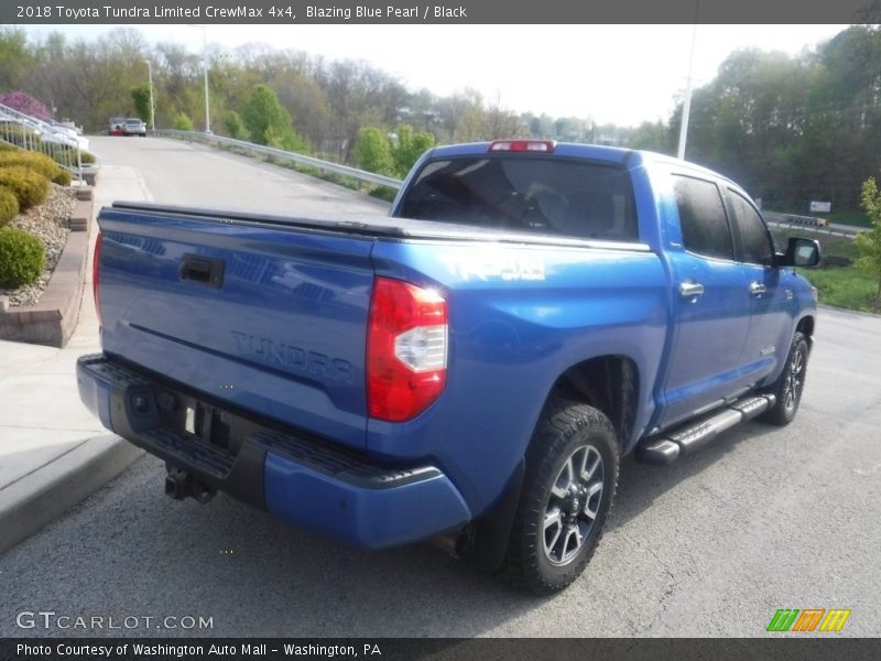 Blazing Blue Pearl / Black 2018 Toyota Tundra Limited CrewMax 4x4