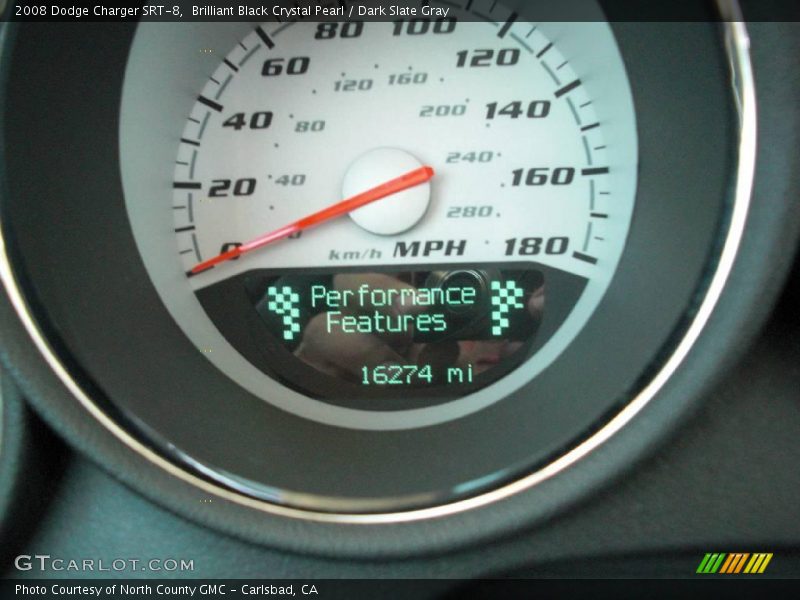 Brilliant Black Crystal Pearl / Dark Slate Gray 2008 Dodge Charger SRT-8