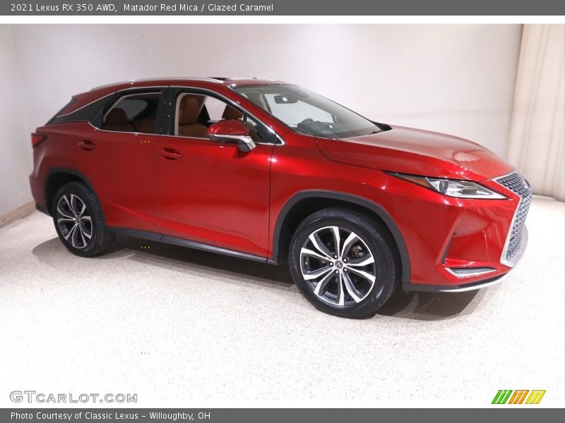 Matador Red Mica / Glazed Caramel 2021 Lexus RX 350 AWD