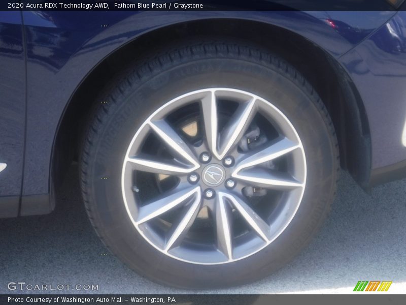 Fathom Blue Pearl / Graystone 2020 Acura RDX Technology AWD