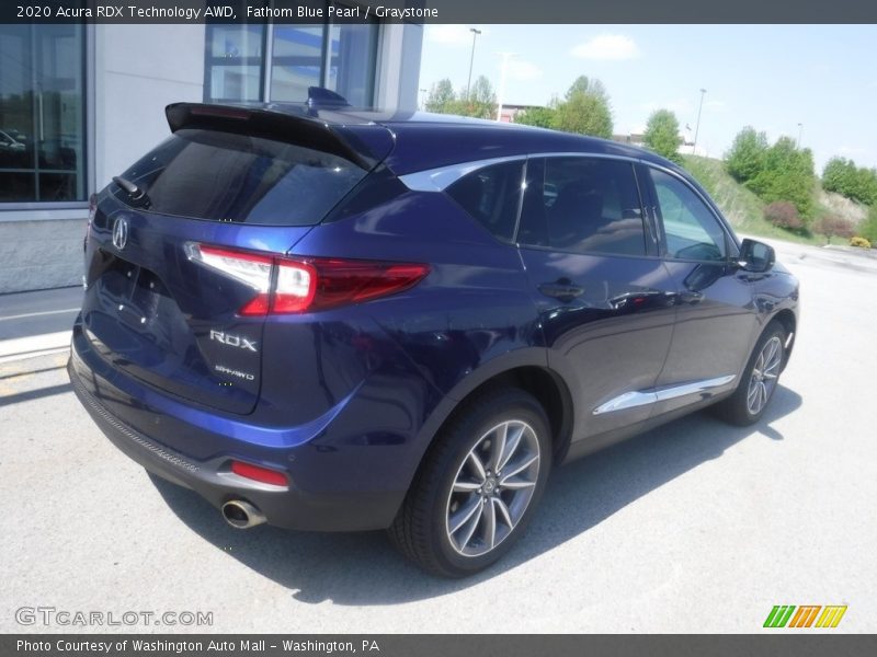 Fathom Blue Pearl / Graystone 2020 Acura RDX Technology AWD
