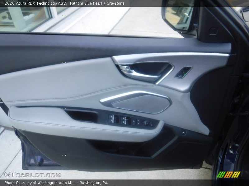 Fathom Blue Pearl / Graystone 2020 Acura RDX Technology AWD