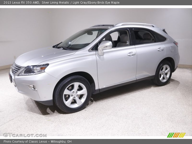 Silver Lining Metallic / Light Gray/Ebony Birds Eye Maple 2013 Lexus RX 350 AWD