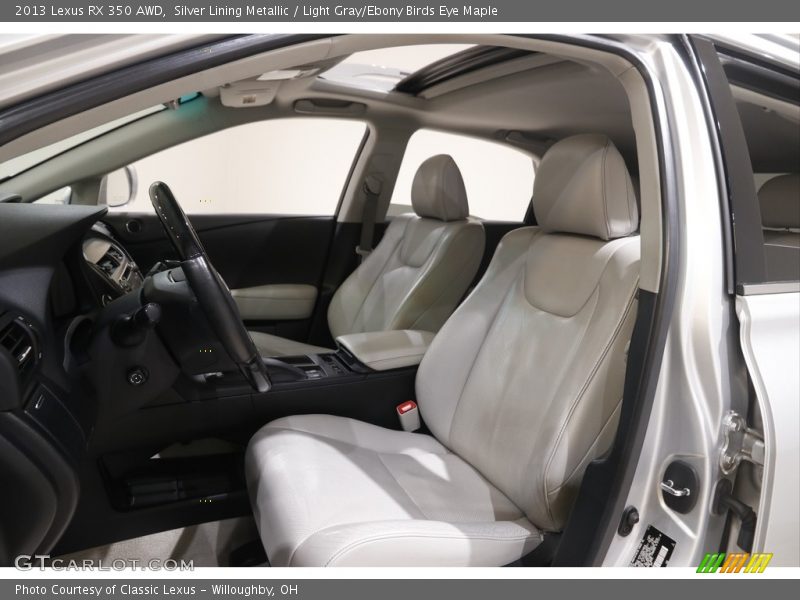 Silver Lining Metallic / Light Gray/Ebony Birds Eye Maple 2013 Lexus RX 350 AWD