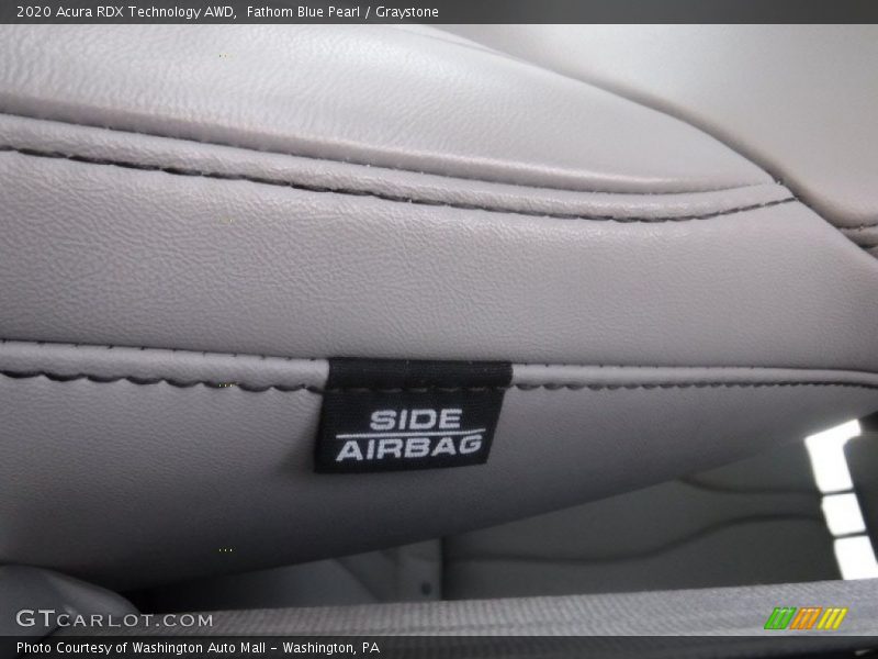 Fathom Blue Pearl / Graystone 2020 Acura RDX Technology AWD