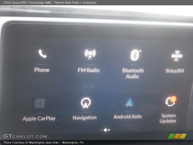 Fathom Blue Pearl / Graystone 2020 Acura RDX Technology AWD