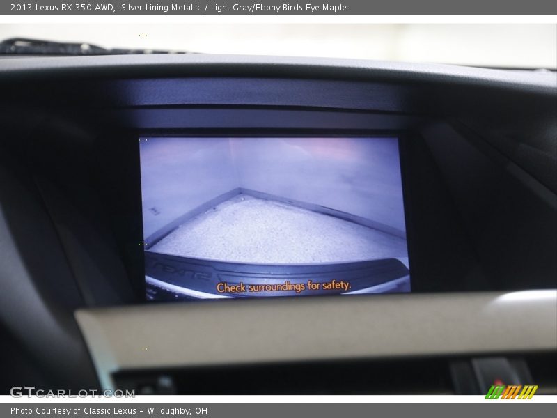 Silver Lining Metallic / Light Gray/Ebony Birds Eye Maple 2013 Lexus RX 350 AWD