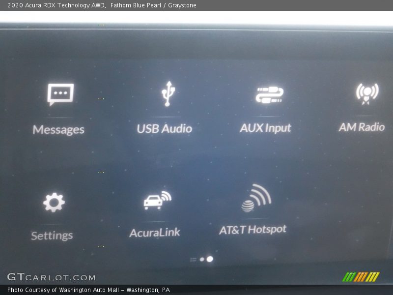 Fathom Blue Pearl / Graystone 2020 Acura RDX Technology AWD