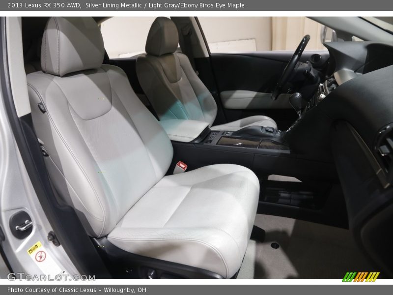 Silver Lining Metallic / Light Gray/Ebony Birds Eye Maple 2013 Lexus RX 350 AWD