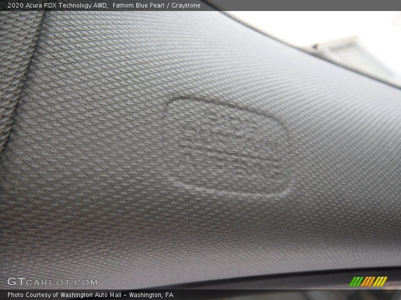 Fathom Blue Pearl / Graystone 2020 Acura RDX Technology AWD