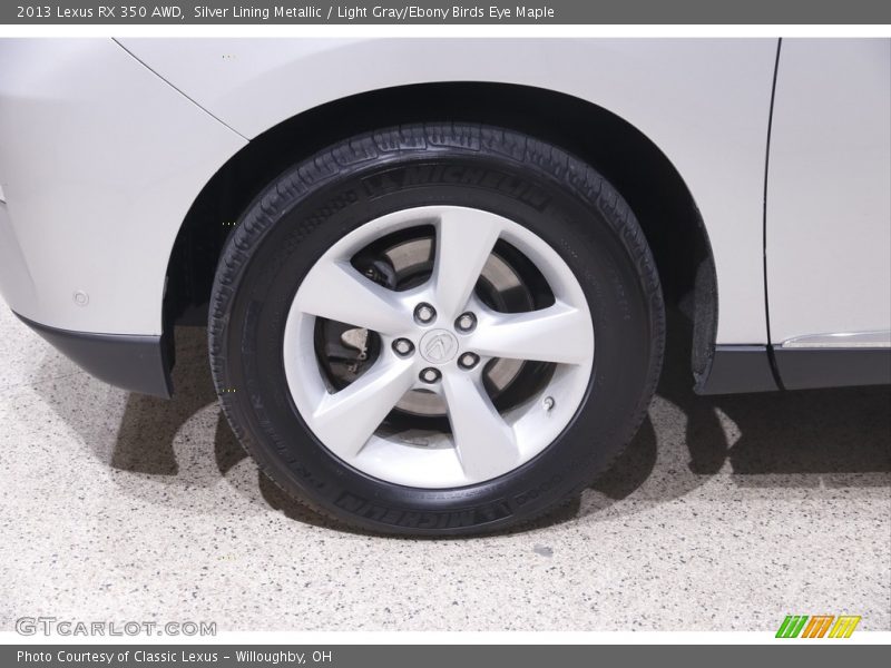 Silver Lining Metallic / Light Gray/Ebony Birds Eye Maple 2013 Lexus RX 350 AWD