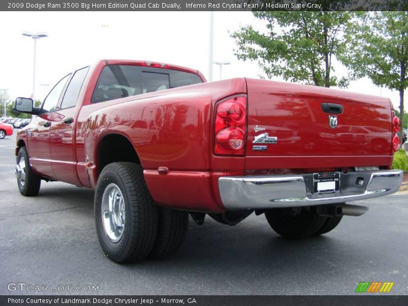 Inferno Red Crystal Pearl / Medium Slate Gray 2009 Dodge Ram 3500 Big Horn Edition Quad Cab Dually