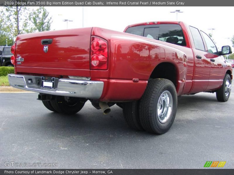 Inferno Red Crystal Pearl / Medium Slate Gray 2009 Dodge Ram 3500 Big Horn Edition Quad Cab Dually