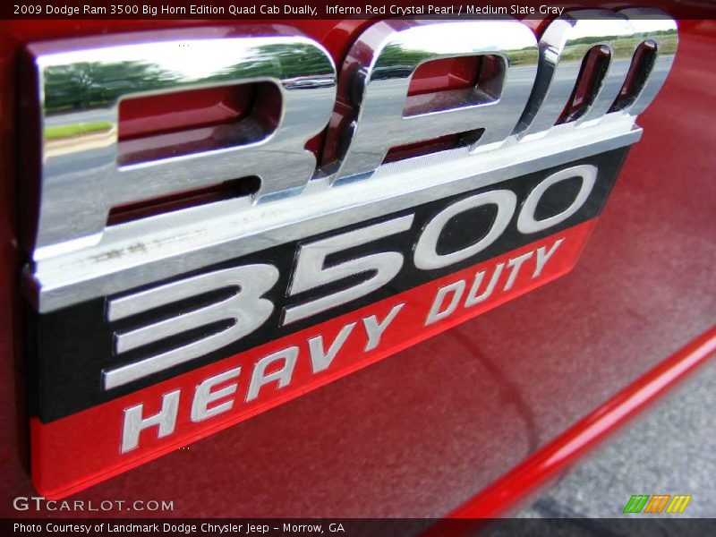 Inferno Red Crystal Pearl / Medium Slate Gray 2009 Dodge Ram 3500 Big Horn Edition Quad Cab Dually