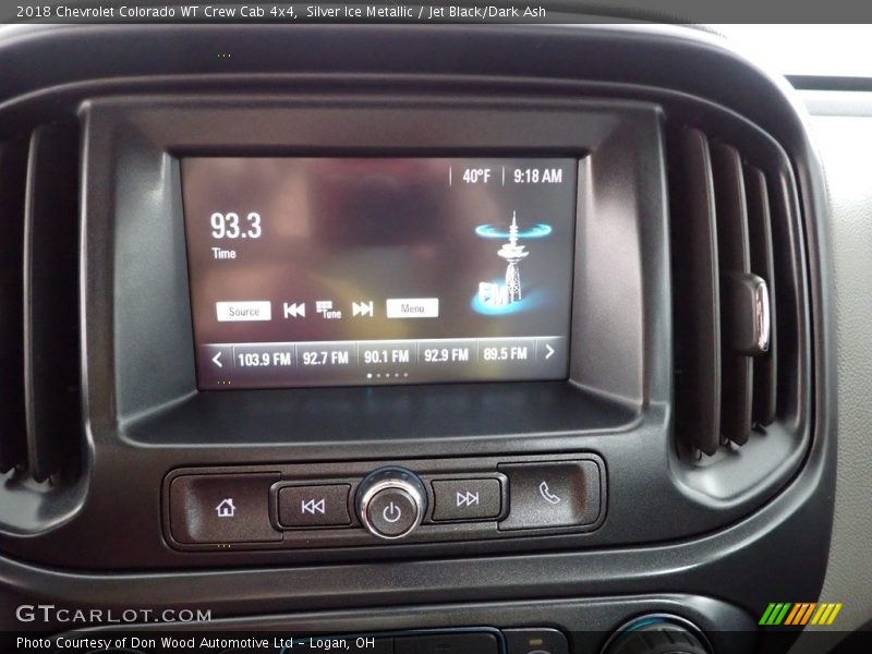 Silver Ice Metallic / Jet Black/Dark Ash 2018 Chevrolet Colorado WT Crew Cab 4x4