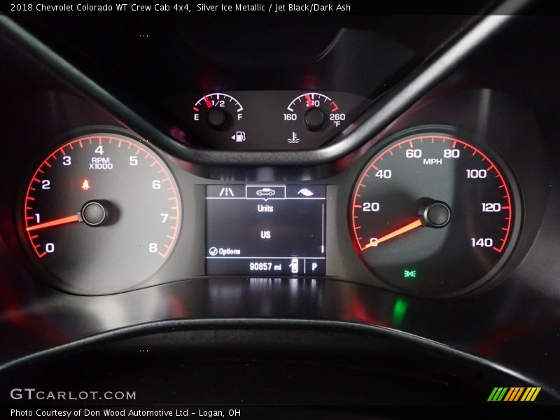 Silver Ice Metallic / Jet Black/Dark Ash 2018 Chevrolet Colorado WT Crew Cab 4x4