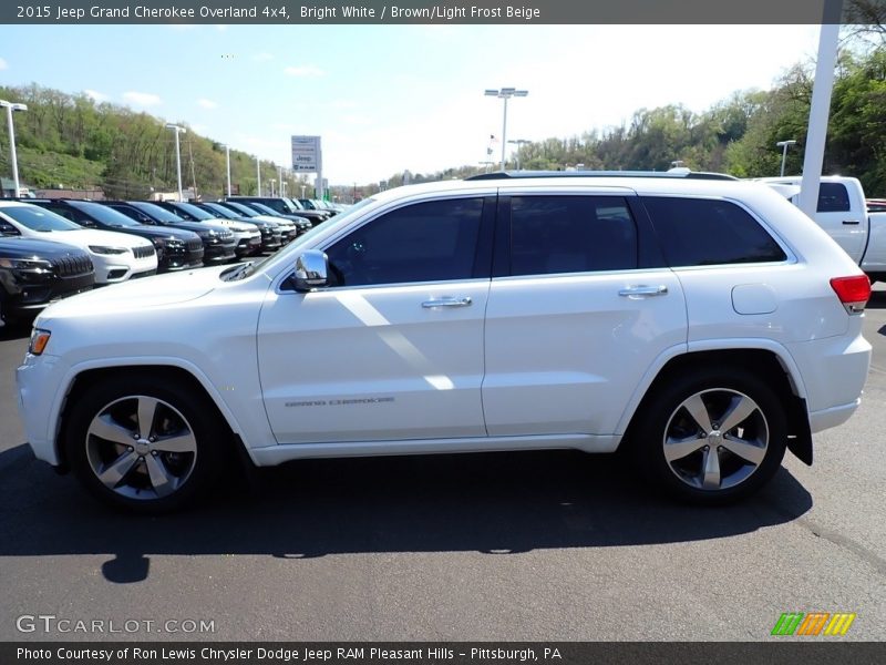 Bright White / Brown/Light Frost Beige 2015 Jeep Grand Cherokee Overland 4x4