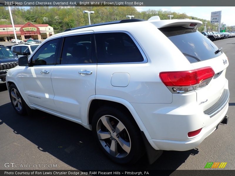 Bright White / Brown/Light Frost Beige 2015 Jeep Grand Cherokee Overland 4x4