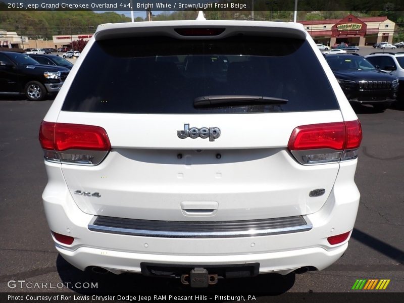 Bright White / Brown/Light Frost Beige 2015 Jeep Grand Cherokee Overland 4x4