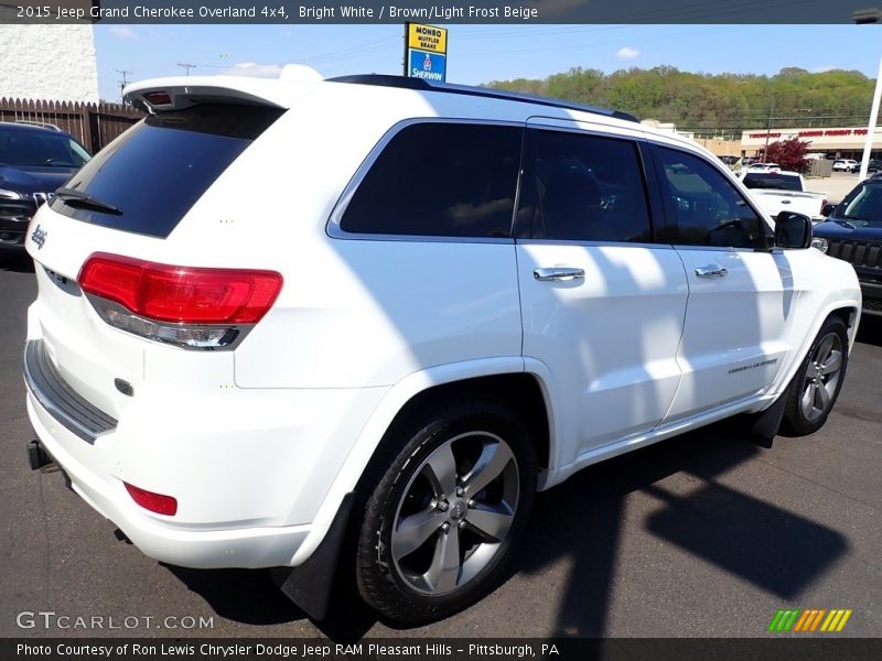 Bright White / Brown/Light Frost Beige 2015 Jeep Grand Cherokee Overland 4x4