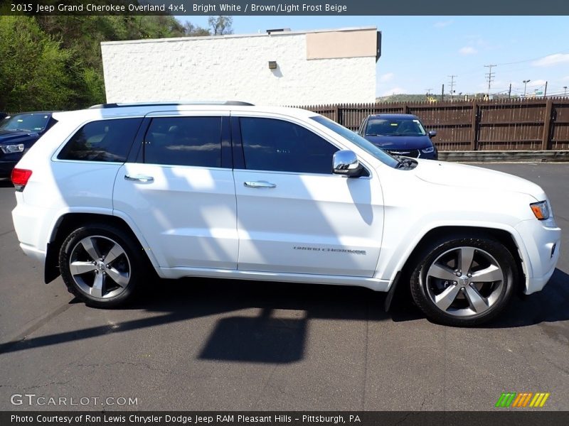 Bright White / Brown/Light Frost Beige 2015 Jeep Grand Cherokee Overland 4x4