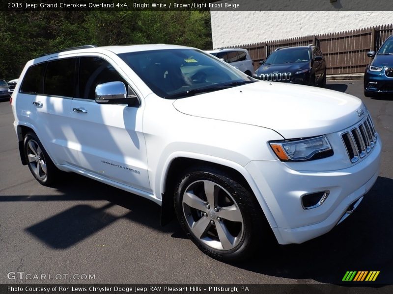 Bright White / Brown/Light Frost Beige 2015 Jeep Grand Cherokee Overland 4x4