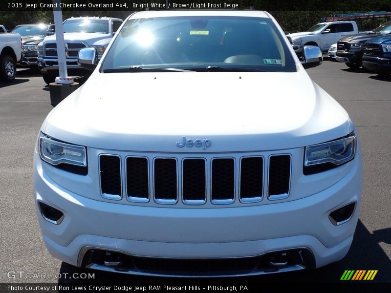 Bright White / Brown/Light Frost Beige 2015 Jeep Grand Cherokee Overland 4x4