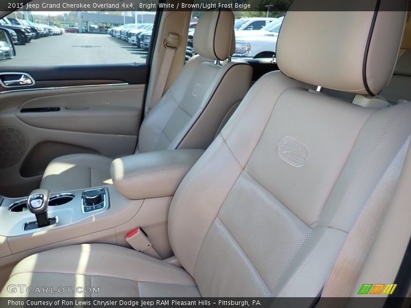 Bright White / Brown/Light Frost Beige 2015 Jeep Grand Cherokee Overland 4x4