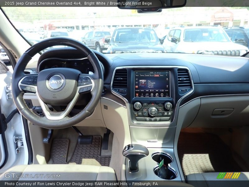 Bright White / Brown/Light Frost Beige 2015 Jeep Grand Cherokee Overland 4x4