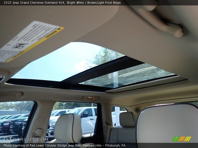Bright White / Brown/Light Frost Beige 2015 Jeep Grand Cherokee Overland 4x4