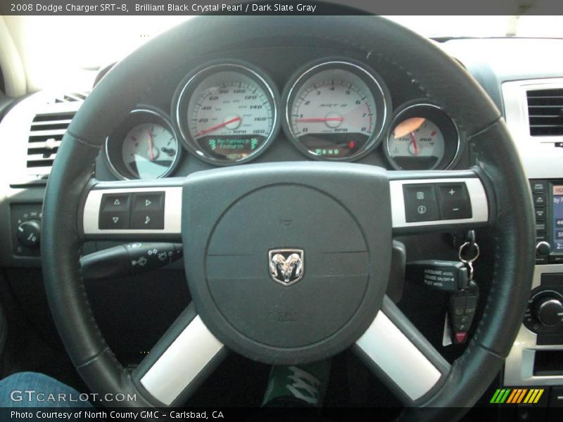 Brilliant Black Crystal Pearl / Dark Slate Gray 2008 Dodge Charger SRT-8