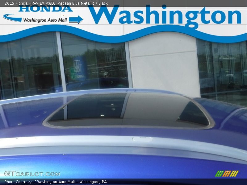 Aegean Blue Metallic / Black 2019 Honda HR-V EX AWD