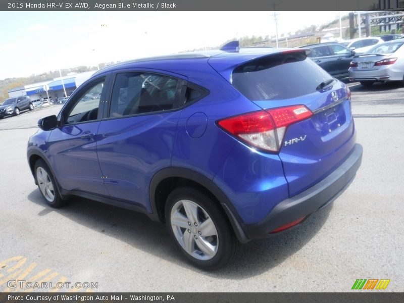 Aegean Blue Metallic / Black 2019 Honda HR-V EX AWD