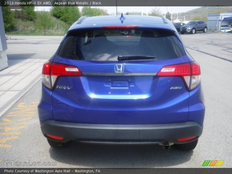 Aegean Blue Metallic / Black 2019 Honda HR-V EX AWD