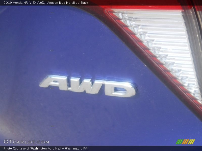 Aegean Blue Metallic / Black 2019 Honda HR-V EX AWD