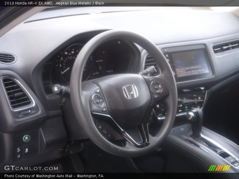 Aegean Blue Metallic / Black 2019 Honda HR-V EX AWD