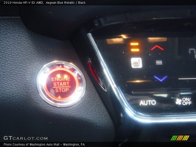 Aegean Blue Metallic / Black 2019 Honda HR-V EX AWD