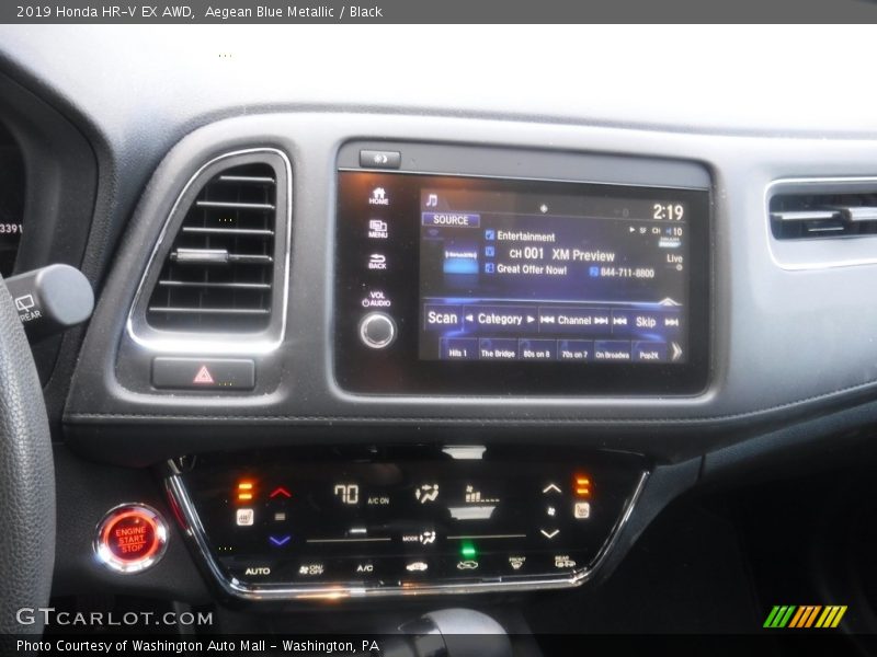 Aegean Blue Metallic / Black 2019 Honda HR-V EX AWD