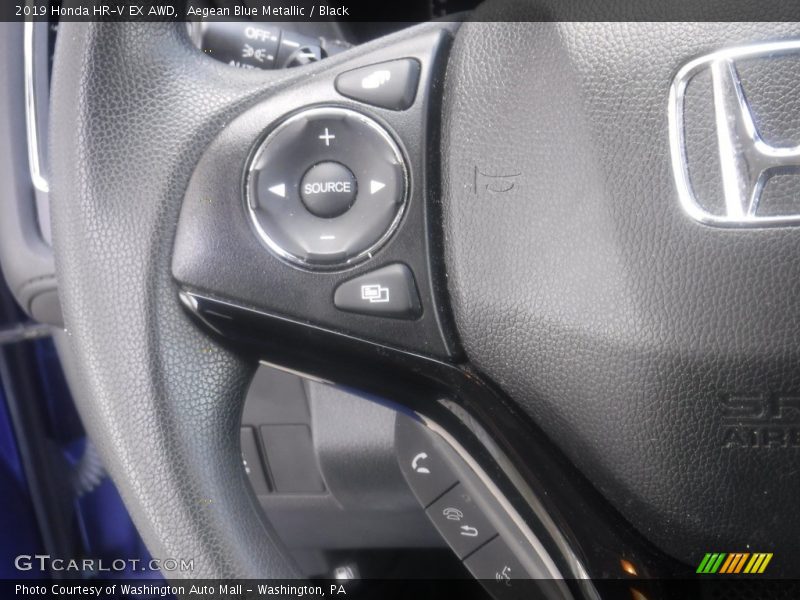 Aegean Blue Metallic / Black 2019 Honda HR-V EX AWD
