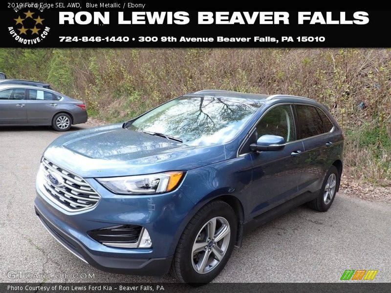 Blue Metallic / Ebony 2019 Ford Edge SEL AWD