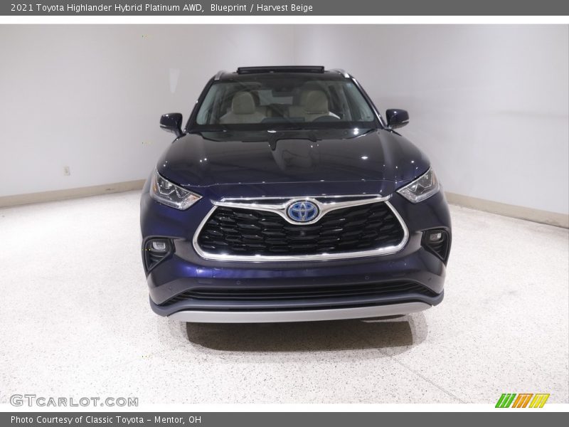 Blueprint / Harvest Beige 2021 Toyota Highlander Hybrid Platinum AWD