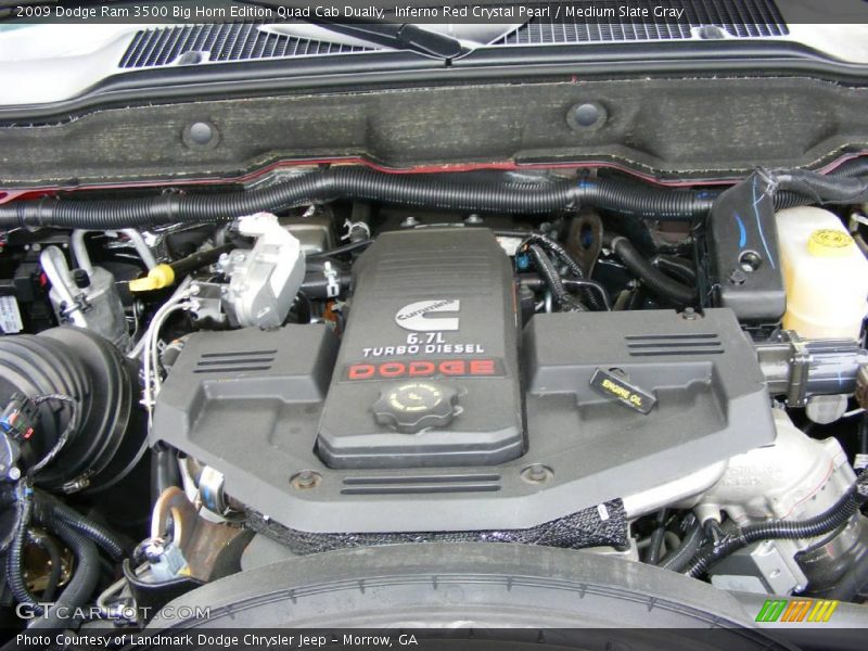 Inferno Red Crystal Pearl / Medium Slate Gray 2009 Dodge Ram 3500 Big Horn Edition Quad Cab Dually