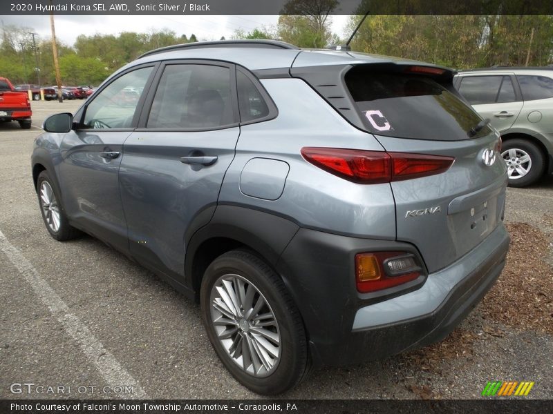 Sonic Silver / Black 2020 Hyundai Kona SEL AWD